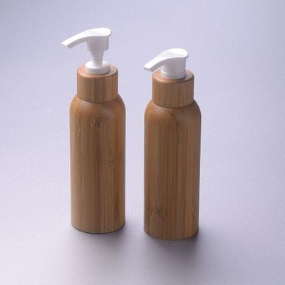 Bottiglie cosmetiche di bambù 120ml di plastica interno della lozione dei contenitori della pompa vuota della lozione