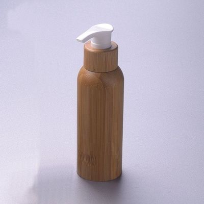 Bottiglie cosmetiche di bambù 120ml di plastica interno della lozione dei contenitori della pompa vuota della lozione