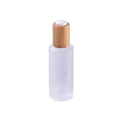 contenitori d'imballaggio cosmetici 18/410 di 30ml con il cappuccio di bambù del contagoccia del siero