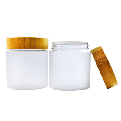 il cosmetico riutilizzabile amichevole di Eco dell'ANIMALE DOMESTICO 250ml ha glassato il barattolo di plastica del coperchio di bambù