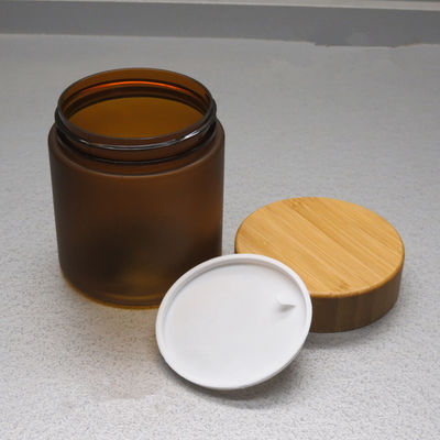 il cosmetico riutilizzabile amichevole di Eco dell'ANIMALE DOMESTICO 250ml ha glassato il barattolo di plastica del coperchio di bambù