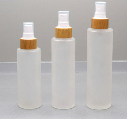 50ml ha glassato la bottiglia di vetro del diametro cosmetico 37mm* H95mmn del contenitore del cappuccio di bambù