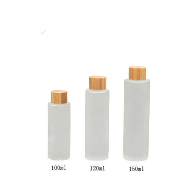 150ml ha glassato la bottiglia di vetro della pelle cosmetica di bambù di cura della pompa del contenitore della lozione