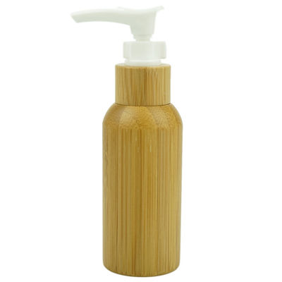 Bottiglie cosmetiche di bambù 120ml di plastica interno della lozione dei contenitori della pompa vuota della lozione