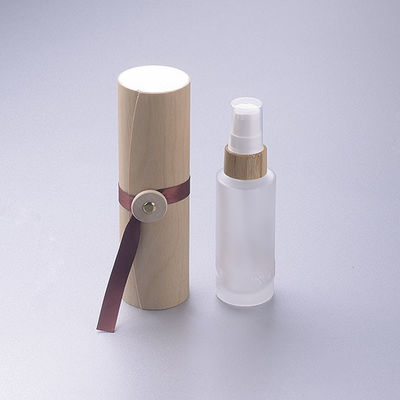 50ml ha glassato la bottiglia di vetro del diametro cosmetico 37mm* H95mmn del contenitore del cappuccio di bambù