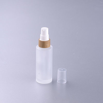 50ml ha glassato la bottiglia di vetro del diametro cosmetico 37mm* H95mmn del contenitore del cappuccio di bambù