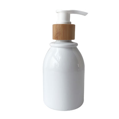 250ml ha glassato la bottiglia dell'ANIMALE DOMESTICO di Amber Cosmetic della pompa di bambù
