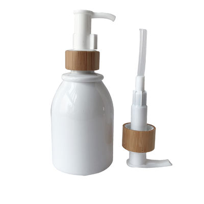 250ml ha glassato la bottiglia dell'ANIMALE DOMESTICO di Amber Cosmetic della pompa di bambù