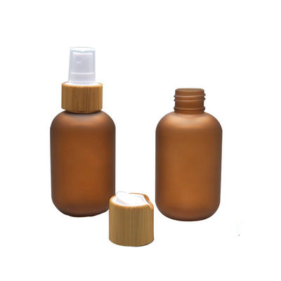 250ml ha glassato la bottiglia dell'ANIMALE DOMESTICO di Amber Cosmetic della pompa di bambù