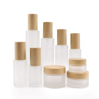Bottiglia di bambù di vetro dello spruzzo per la pelle astringente cosmetica di cura personale