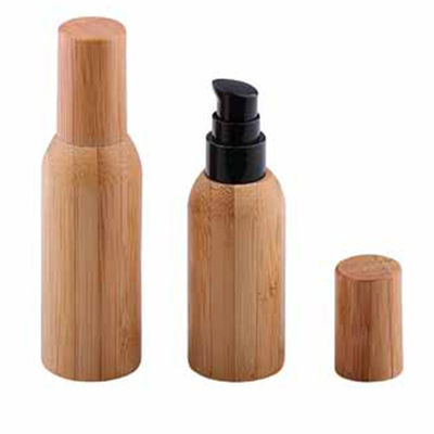 50ml ha glassato la bottiglia di vetro del diametro cosmetico 37mm* H95mmn del contenitore del cappuccio di bambù