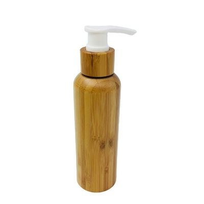 Bottiglie cosmetiche di bambù 120ml di plastica interno della lozione dei contenitori della pompa vuota della lozione