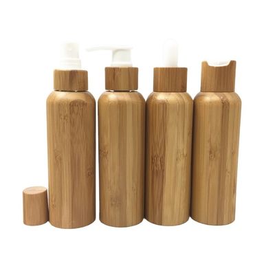 50ml ha glassato la bottiglia di vetro del diametro cosmetico 37mm* H95mmn del contenitore del cappuccio di bambù