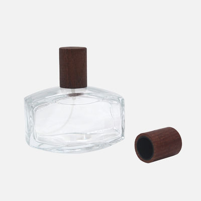 bottiglie di profumo di vetro dello spruzzo di profumo 50ml 100ml con i cappucci di legno