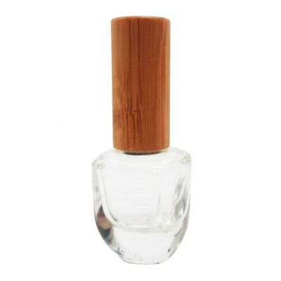 bottiglia di vetro all'ingrosso di 5ml 15ml 20ml con la bottiglia di bambù dello smalto del coperchio