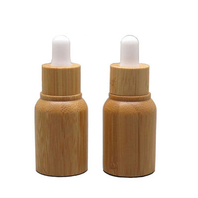 Bottiglia di olio essenziale di vetro con cura di pelle di lusso del contagoccia resistente di bambù del bambino