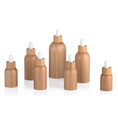 Bottiglia di olio essenziale di vetro con cura di pelle di lusso del contagoccia resistente di bambù del bambino