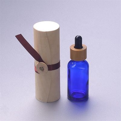 18/410 di bottiglia di olio essenziale di vetro vuota con cura personale del cappuccio di bambù del contagoccia