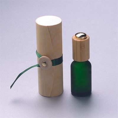 Bottiglia di olio essenziale di vetro con il contenitore di bambù di contagoccia resistente di bambù del bambino
