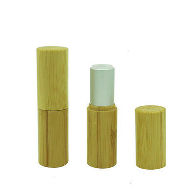il contenitore d'imballaggio cosmetico di bambù naturale del balsamo di labbro del tubo del rossetto 5g compone