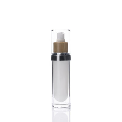 crema ecologica cosmetica Cotainer della lozione delle bottiglie senz'aria di bambù della pompa 100ml