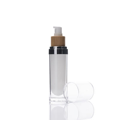 crema ecologica cosmetica Cotainer della lozione delle bottiglie senz'aria di bambù della pompa 100ml