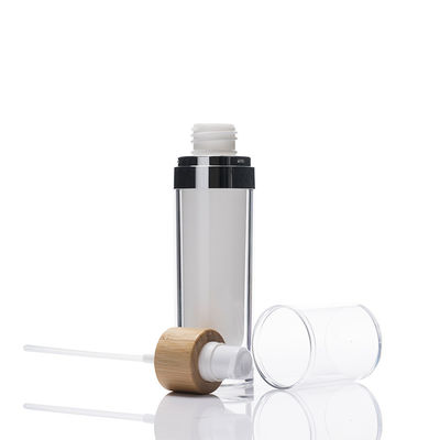 crema ecologica cosmetica Cotainer della lozione delle bottiglie senz'aria di bambù della pompa 100ml