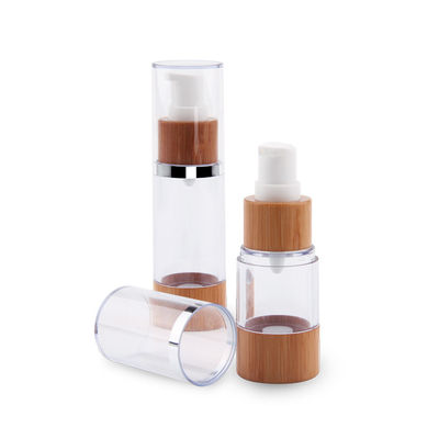 la pompa senz'aria vuota 50ml imbottiglia l'essenza cosmetica di vuoto di plastica riutilizzabile di bambù