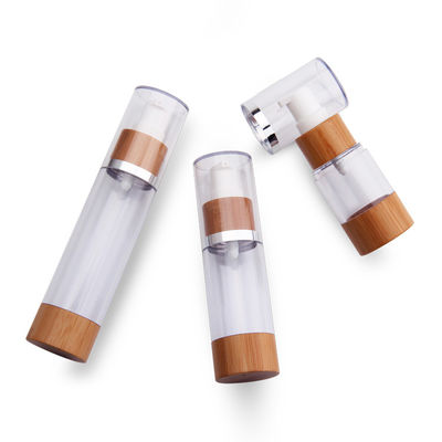 la pompa senz'aria vuota 50ml imbottiglia l'essenza cosmetica di vuoto di plastica riutilizzabile di bambù