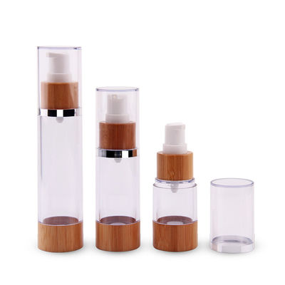 la pompa senz'aria vuota 50ml imbottiglia l'essenza cosmetica di vuoto di plastica riutilizzabile di bambù