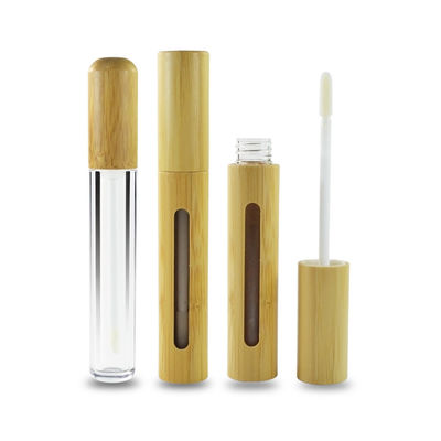 Tubo di bambù amichevole del rossetto di lucentezza del labbro 6ml di eco vuoto per il contenitore cosmetico