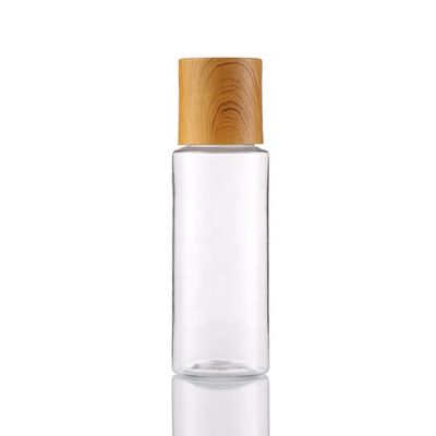 L'alto cosmetico di bambù di Qulity del chiaro animale domestico di plastica 60ML imbottiglia le bottiglie vuote della lozione