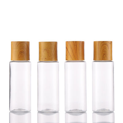 L'alto cosmetico di bambù di Qulity del chiaro animale domestico di plastica 60ML imbottiglia le bottiglie vuote della lozione