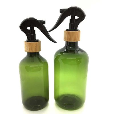 Bottiglia di plastica 500ml dell'ANIMALE DOMESTICO del giro di Boston con la bottiglia di bambù dell'ANIMALE DOMESTICO di PCR dello spruzzatore di innesco