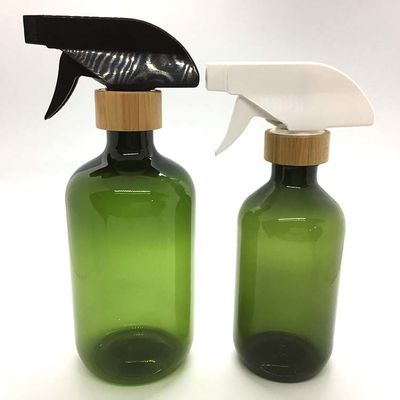 Bottiglia di plastica 500ml dell'ANIMALE DOMESTICO del giro di Boston con la bottiglia di bambù dell'ANIMALE DOMESTICO di PCR dello spruzzatore di innesco