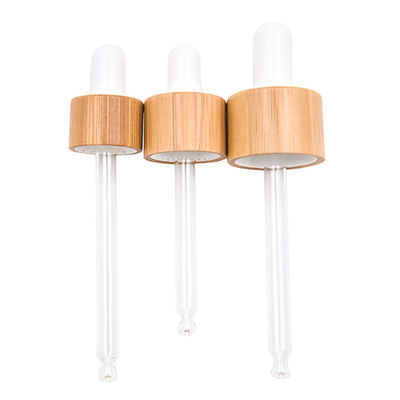 bottiglie di olio essenziale di bambù di legno amichevoli di eco del cappuccio del contagoccia della bottiglia di vetro di 18mm