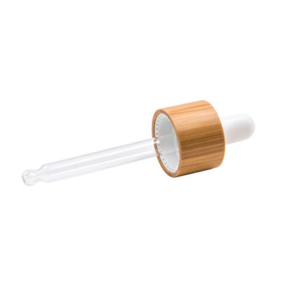 bottiglie di olio essenziale di bambù di legno amichevoli di eco del cappuccio del contagoccia della bottiglia di vetro di 18mm
