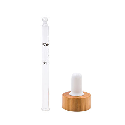 bottiglie di olio essenziale di bambù di legno amichevoli di eco del cappuccio del contagoccia della bottiglia di vetro di 18mm