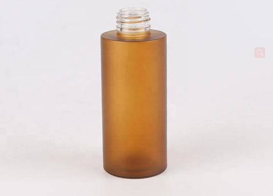 Amber Frosted Shampoo Glass Bottle 100ml 150ml 200ml con la pompa di bambù della lozione