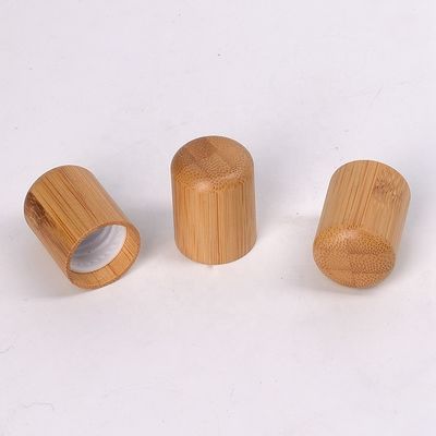 Bottiglia di olio essenziale Brown cosmetico vuoto con il coperchio a vite di legno di bambù di 18mm