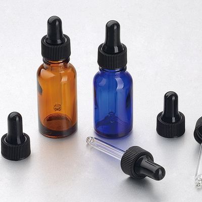 18/410 di bottiglia di olio essenziale di vetro vuota con cura personale del cappuccio di bambù del contagoccia