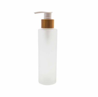 120ml ha glassato la bottiglia di vetro della pelle cosmetica di bambù di cura della pompa del contenitore della lozione