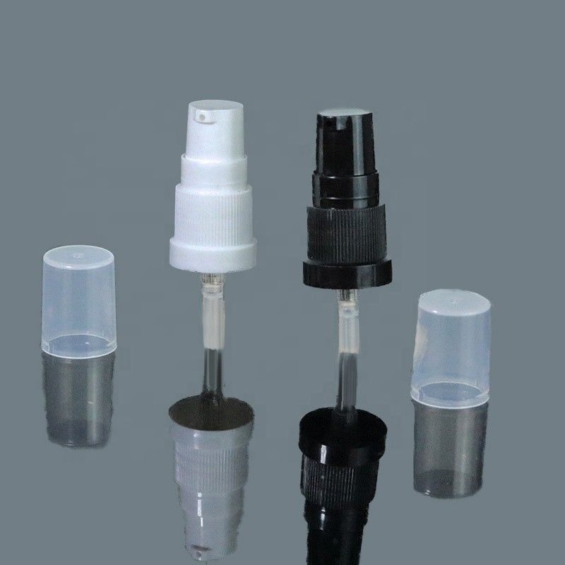 18mm 18/410 di pompa di plastica nera dello spruzzo della lozione di prezzo franco fabbrica con il chiaro cappuccio